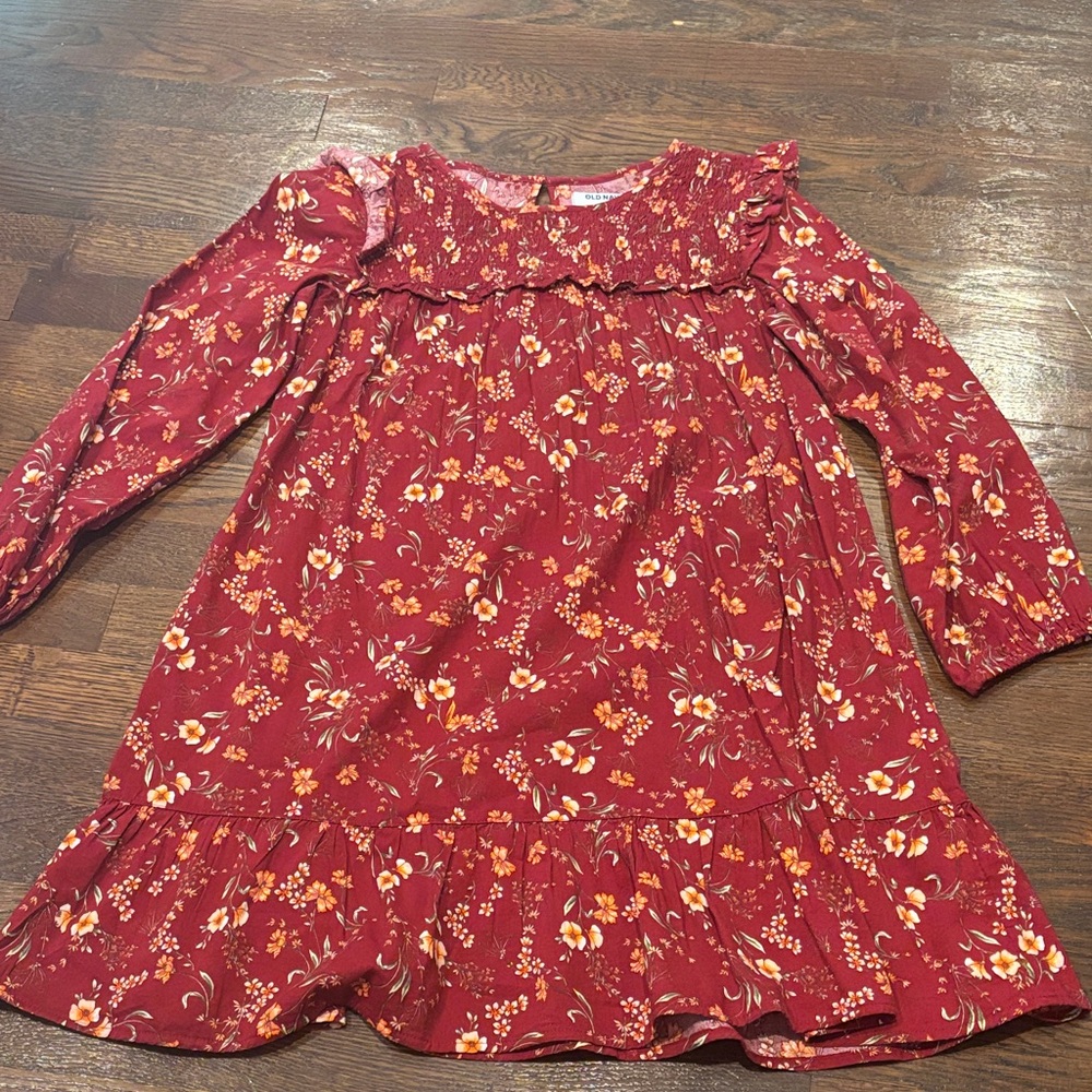 Old Navy Floral Red Kids Dress